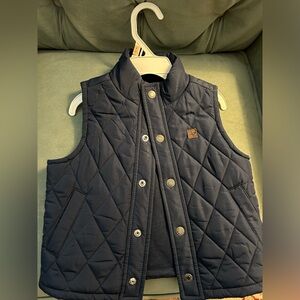 Janie and Jack toddler boy navy blue quilted vest  Size 2T excellent condition